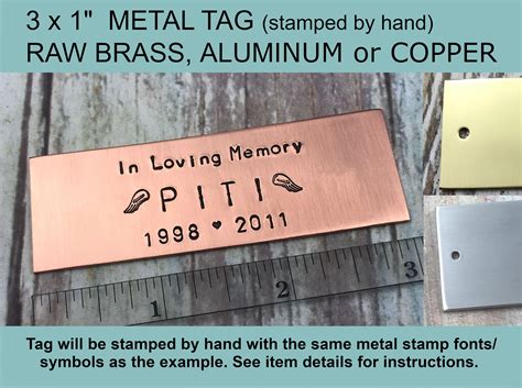 metal tags to put on box of ashes|Name Plates for Cremation Box .